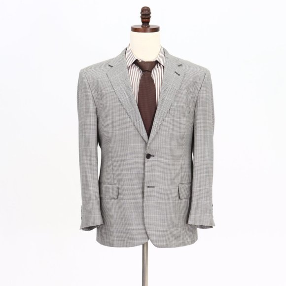 Jos. A. Bank 43R Beige Check 2-Button Sport Coat Blazer Jacket B622 - Picture 1 of 11